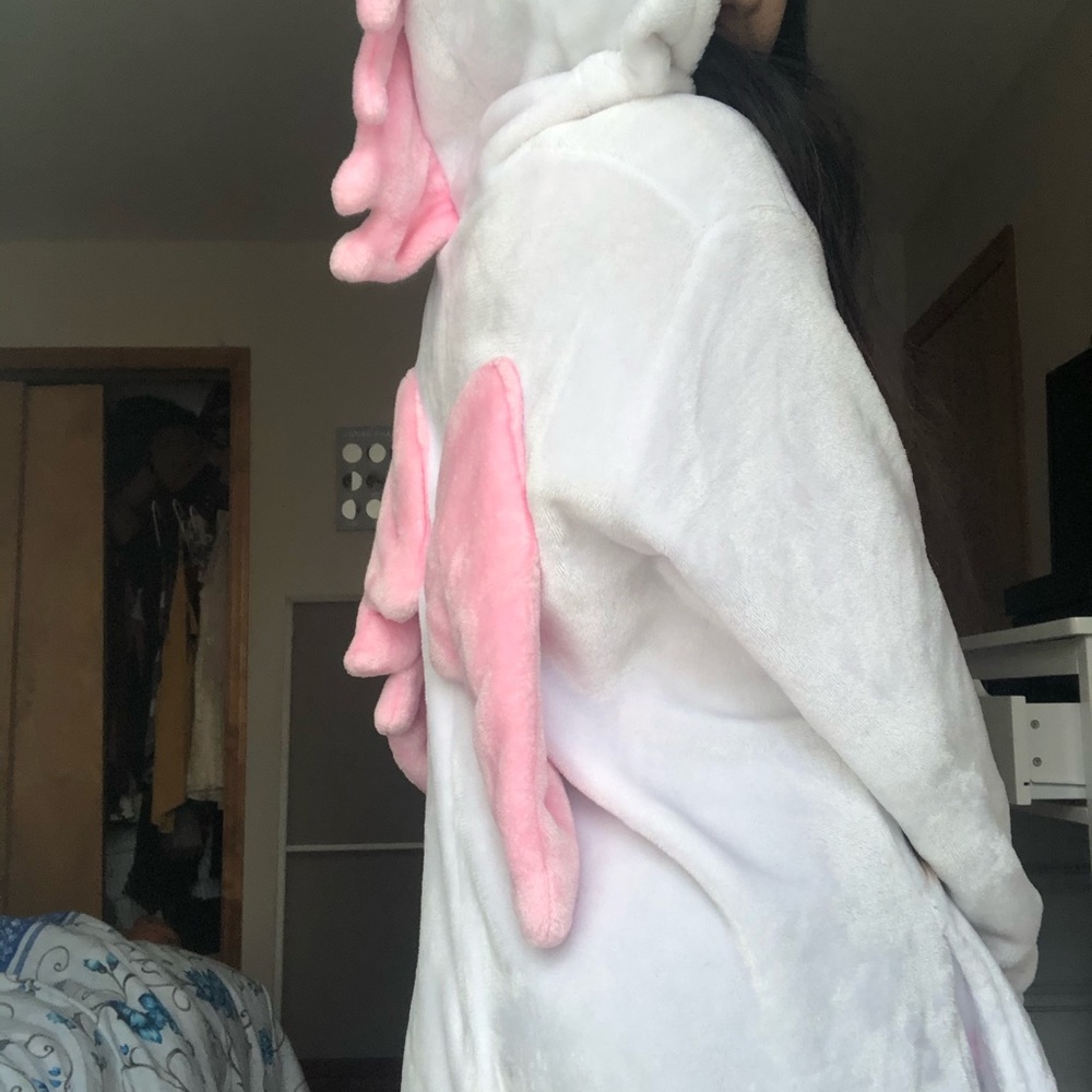 Sold on Mercari ‼️White and pink unicorn onsie